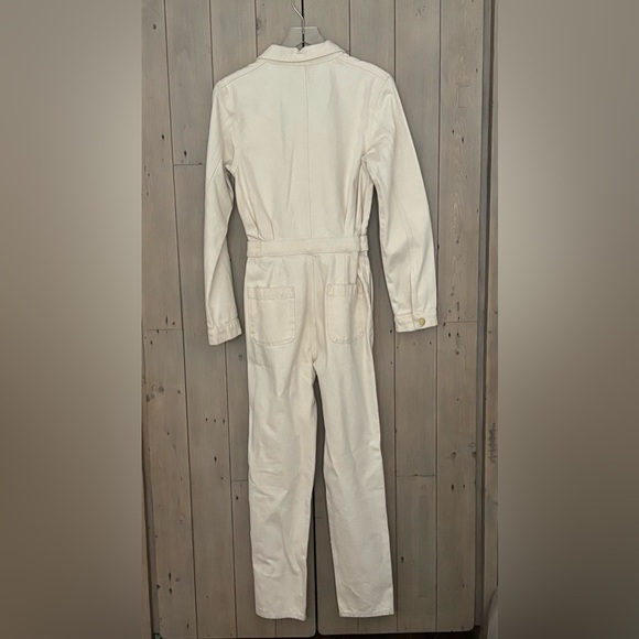Triarchy Denim Jumpsuit in Off White - Picture 6 of 7